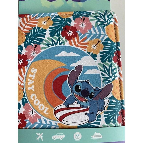Disney Stitch Surfing Passport Holder Stay Cool Secure Passport For Traveling - Picture 3 of 6